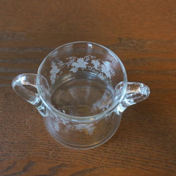 Vintage Two Handled Sugar Dish Etched - Picture 3 of 4